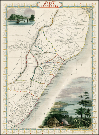 19-South Africa and East Africa Map By John Tallis