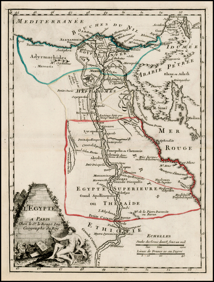 68-Egypt Map By George Louis Le Rouge