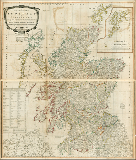 85-Scotland Map By Richard Holmes Laurie  &  James Whittle