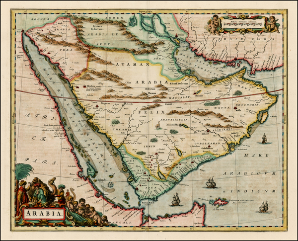 3-Middle East Map By Johannes Blaeu