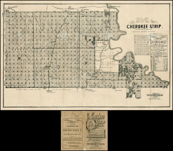 100-Plains and Southwest Map By Western Lithographing Co.