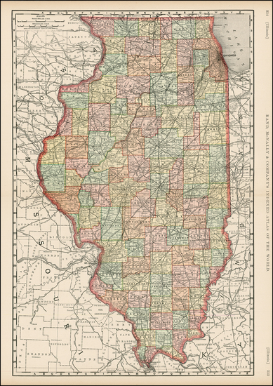 38-Midwest Map By Rand McNally & Company