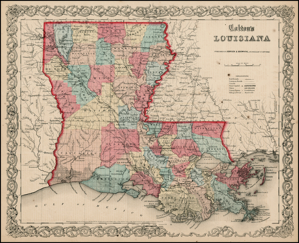 90-South Map By Joseph Hutchins Colton