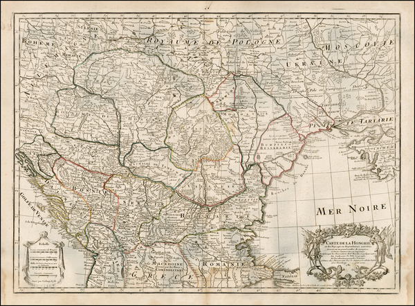 98-Russia, Ukraine, Hungary and Balkans Map By Guillaume De L'Isle