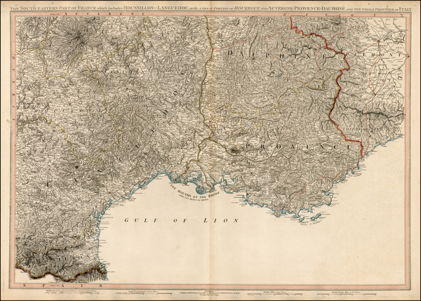 84-France, Italy and Spain Map By William Faden