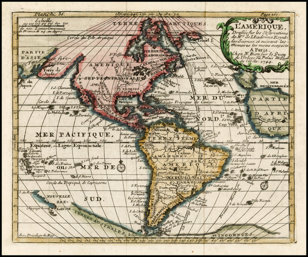 53-Western Hemisphere, South America, Oceania, New Zealand and America Map By Nicolas Bion