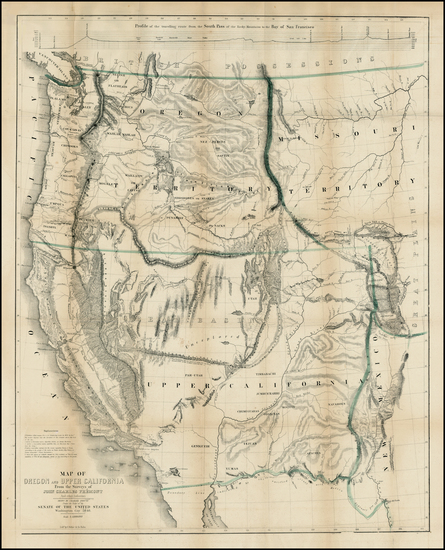 25-Southwest, Rocky Mountains and California Map By John Charles Fremont / Charles Preuss