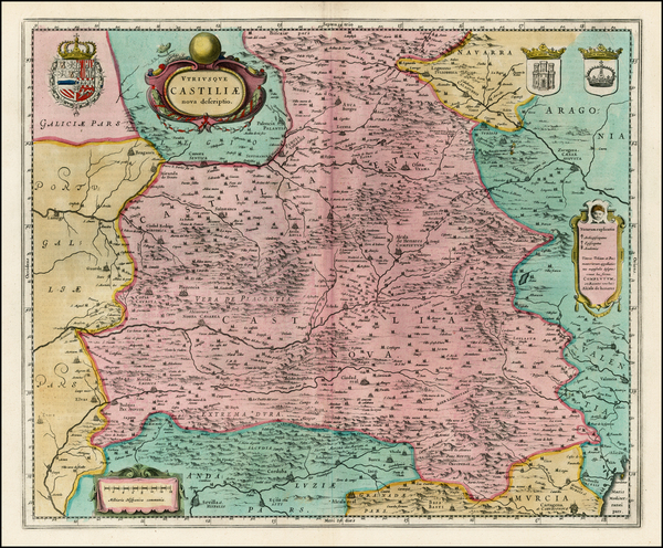 79-Spain Map By Willem Janszoon Blaeu