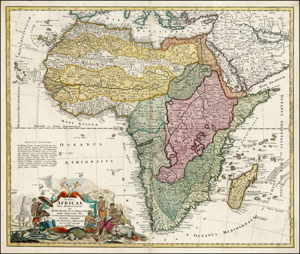 99-Africa and Africa Map By Johann Baptist Homann