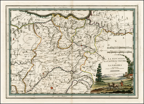 92-Spain Map By Giovanni Maria Cassini