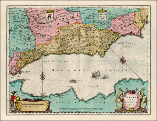 76-Spain Map By Willem Janszoon Blaeu