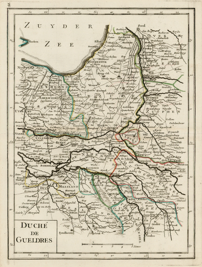 58-Netherlands Map By George Louis Le Rouge