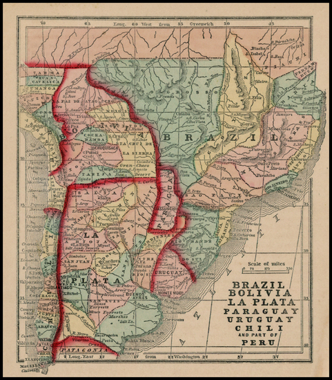 8-South America and Brazil Map By Sidney Morse  &  Samuel Gaston