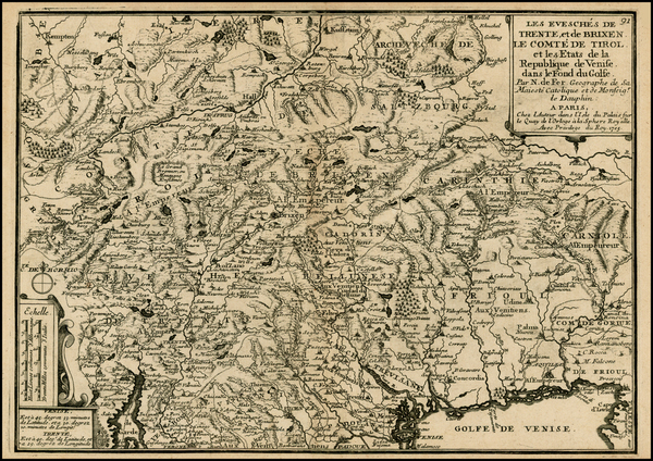 77-Austria, Balkans and Italy Map By Nicolas de Fer