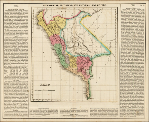 60-South America Map By Henry Charles Carey  &  Isaac Lea