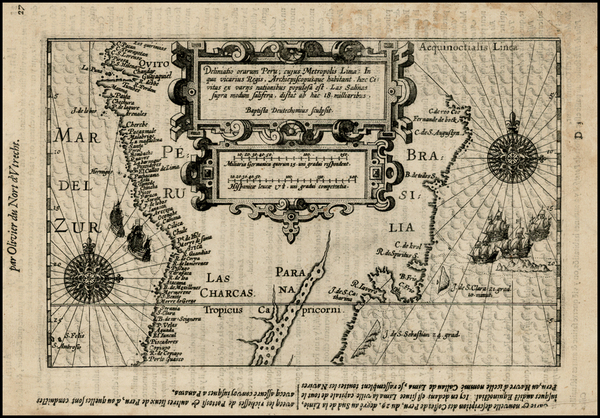 26-South America and Brazil Map By Olivier Van Noort