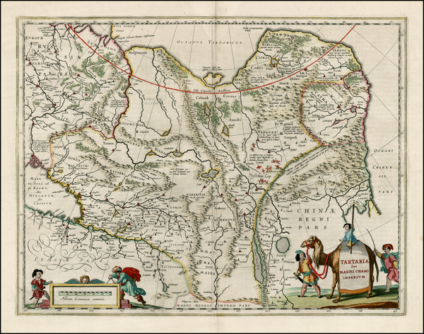 51-China, Central Asia & Caucasus and Russia in Asia Map By Willem Janszoon Blaeu