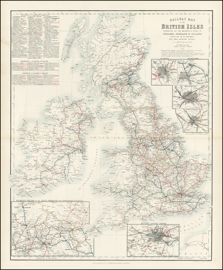 89-British Isles Map By Archibald Fullarton & Co.