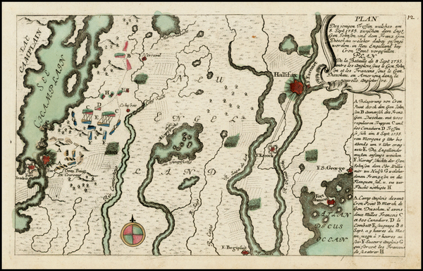 1-New England Map By Christian Friedrich von der Heiden