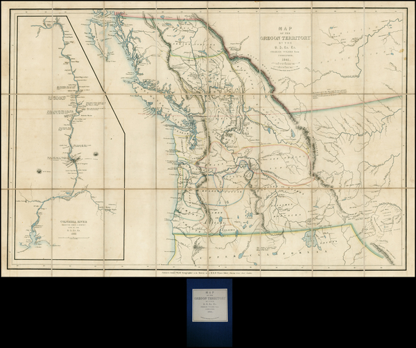 81-Rocky Mountains, California and Canada Map By James Wyld / Charles Wilkes