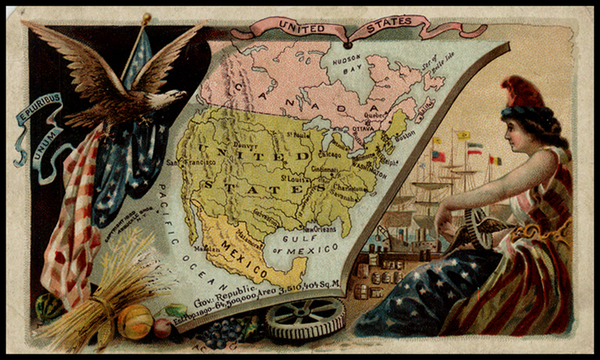 0-United States Map By Arbuckle Brothers Coffee Co.