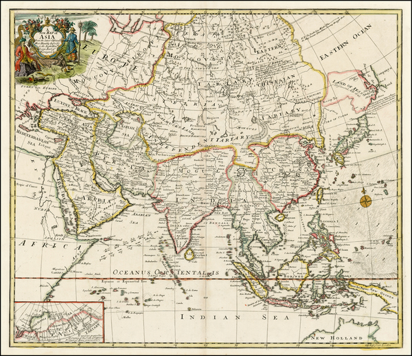 77-Asia and Asia Map By John Senex