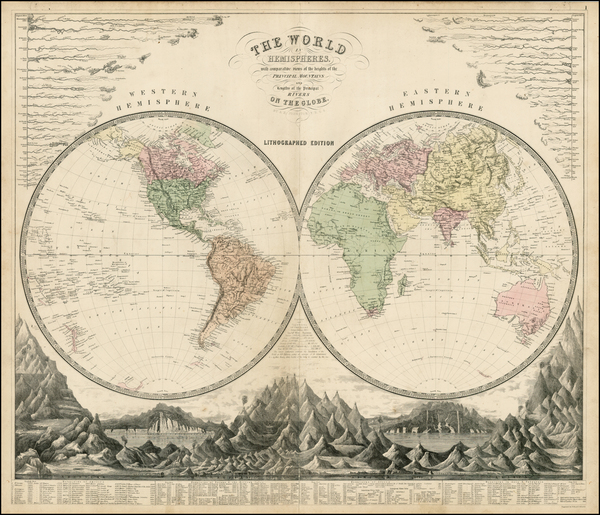 93-World, World and Curiosities Map By Alexander Keith Johnston