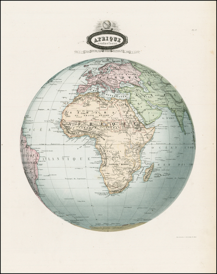 51-Africa and Africa Map By F.A. Garnier