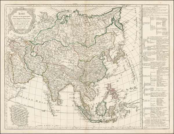 86-Asia and Asia Map By Charles Francois Delamarche