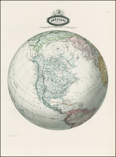 83-North America Map By F.A. Garnier