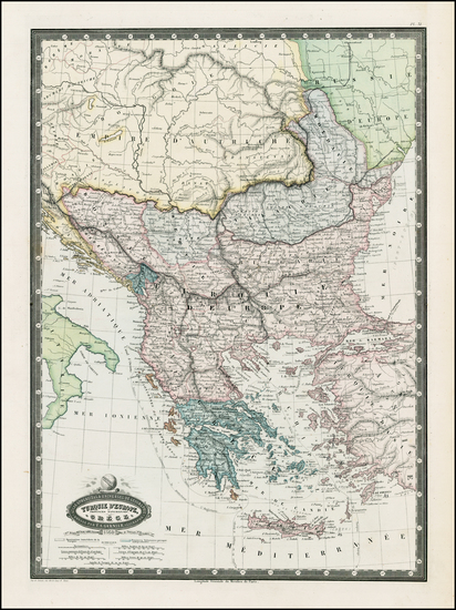 56-Balkans, Turkey, Turkey & Asia Minor and Greece Map By F.A. Garnier