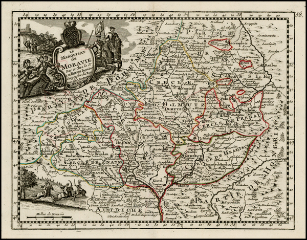 55-Czech Republic & Slovakia Map By George Louis Le Rouge