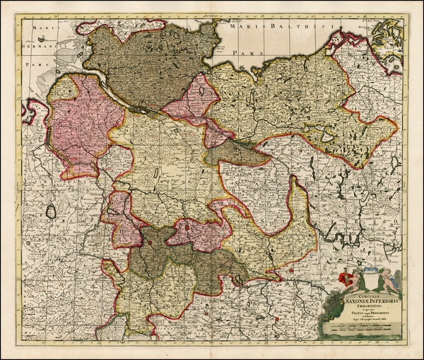 56-Baltic Countries and Germany Map By Gerard Valk