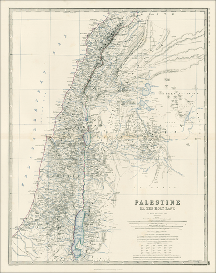 34-Holy Land Map By W. & A.K. Johnston