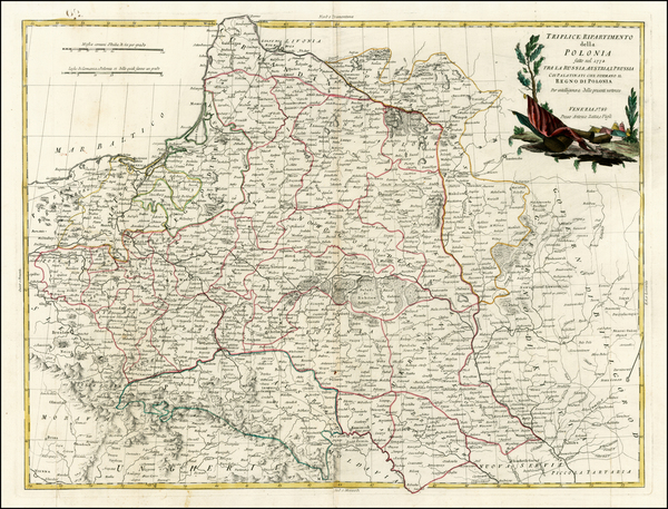 42-Poland and Baltic Countries Map By Antonio Zatta