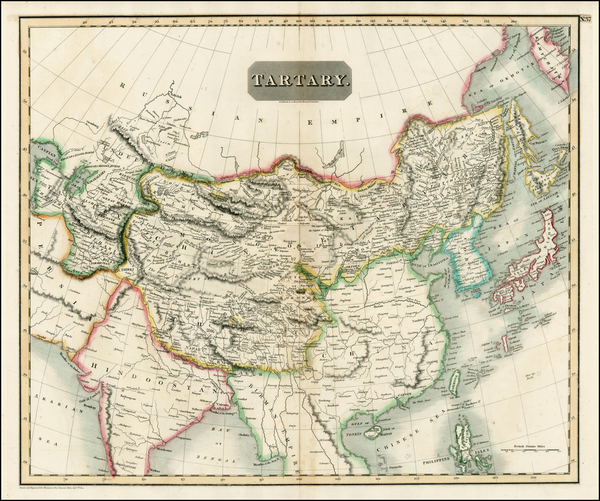 46-China, Japan, Korea, India, Other Islands and Central Asia & Caucasus Map By John Thomson