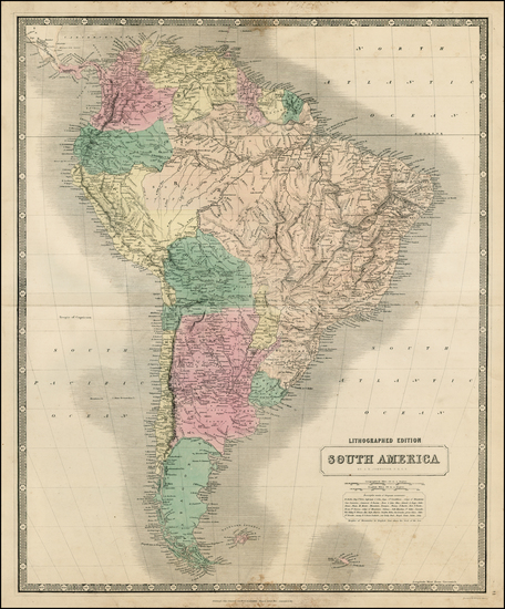 79-South America Map By W. & A.K. Johnston