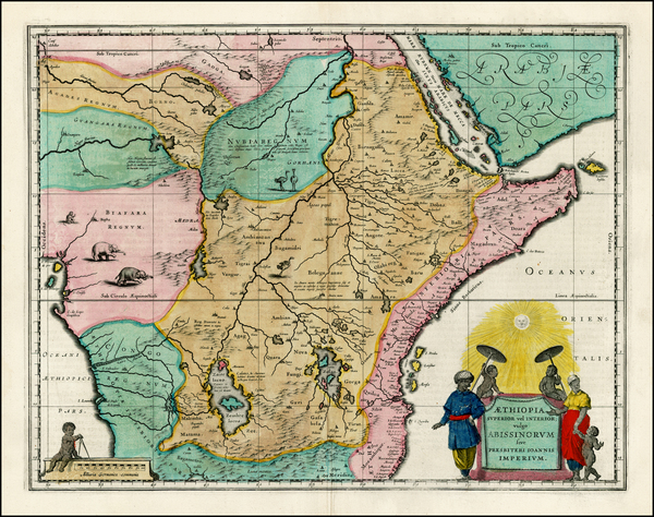 31-East Africa and West Africa Map By Willem Janszoon Blaeu