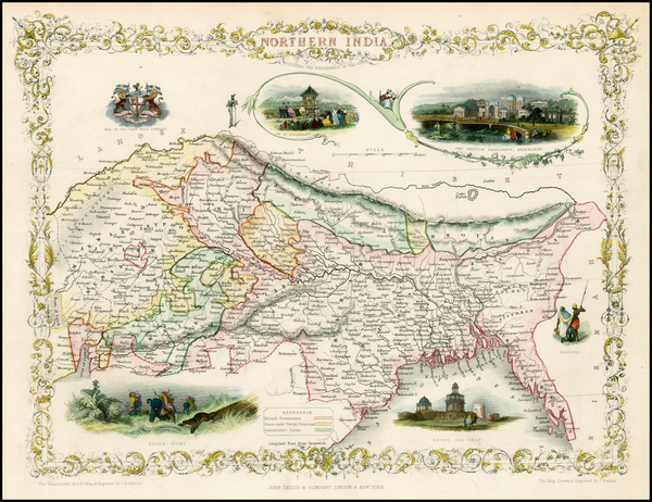 61-India and Central Asia & Caucasus Map By John Tallis