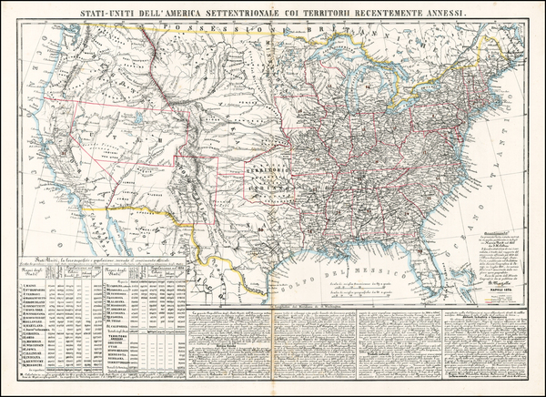 7-United States Map By Benedetto Marzolla