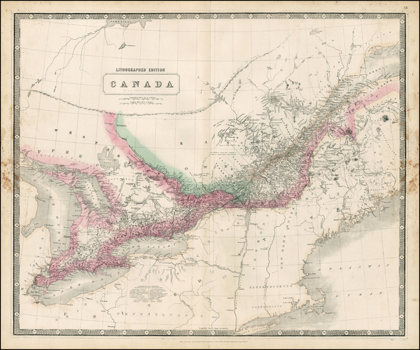 52-Canada Map By W. & A.K. Johnston