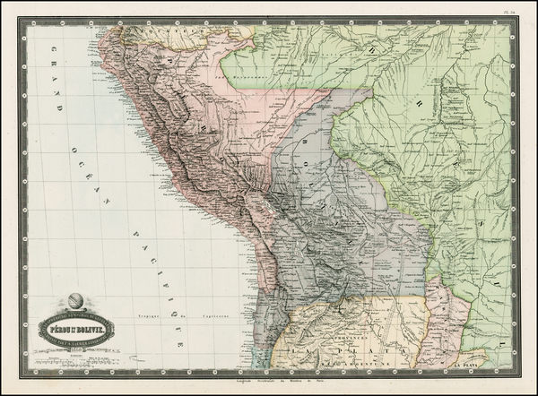 37-South America Map By F.A. Garnier