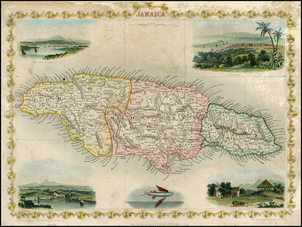90-Caribbean Map By John Tallis