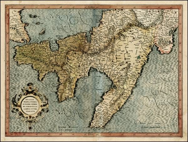 89-Italy Map By  Gerard Mercator