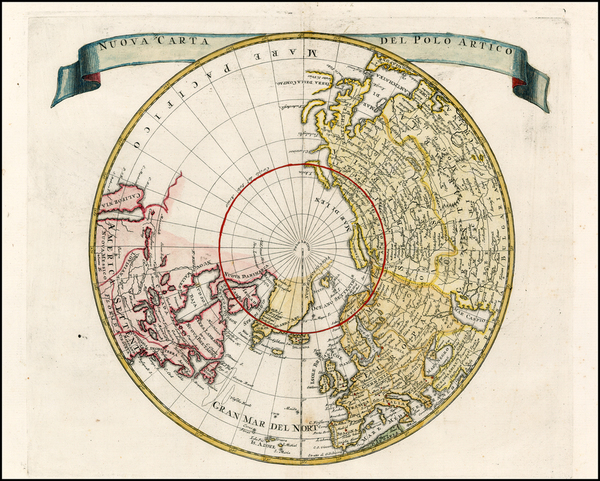 15-Northern Hemisphere, Polar Maps and California Map By Isaak Tirion