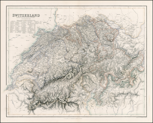 23-Switzerland Map By Archibald Fullarton & Co.