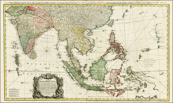 79-Indian Ocean, China, Japan, Korea, India, Southeast Asia and Other Islands Map By Homann Heirs