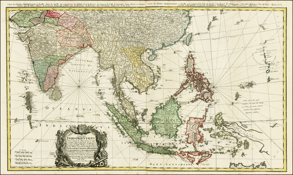 50-Indian Ocean, China, Japan, Korea, India, Southeast Asia and Other Islands Map By Homann Heirs