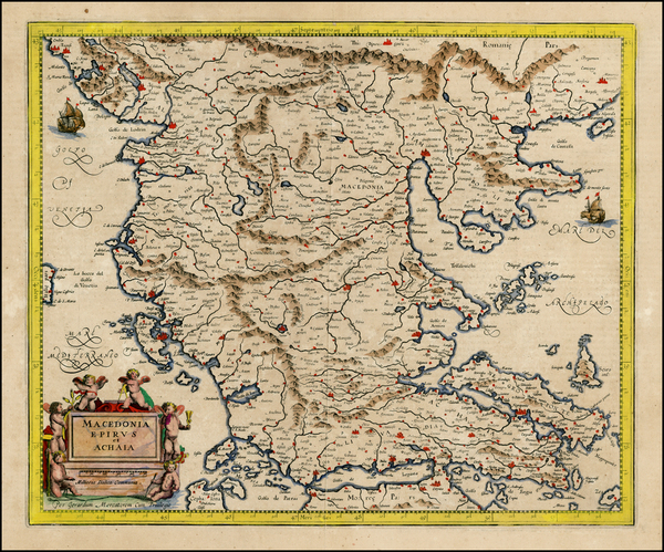 61-Balkans and Greece Map By  Gerard Mercator