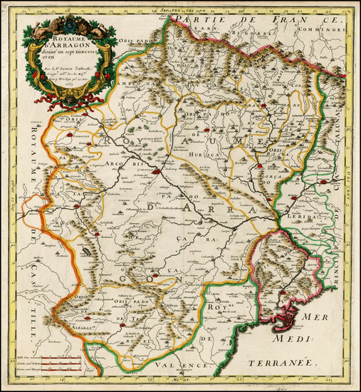 3-Spain Map By Nicolas Sanson